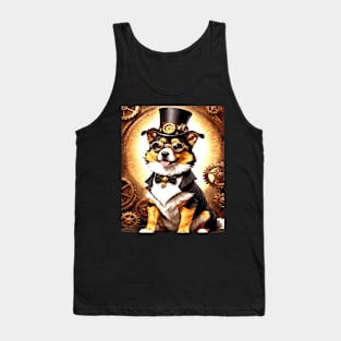 Steampunk Dog, Graphic Design With Animals Tank Top